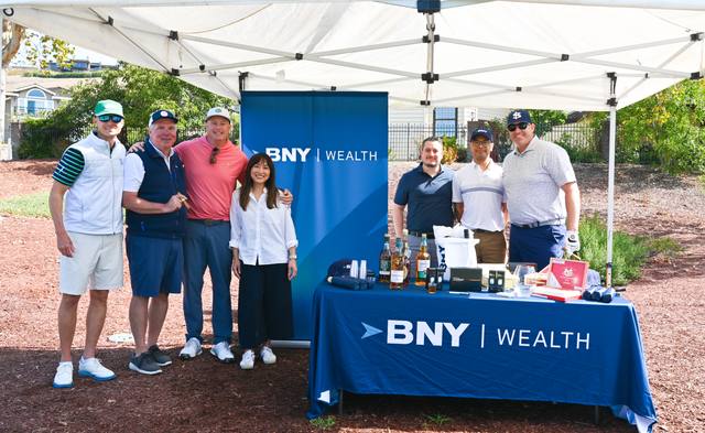 BNY Wealth presenting sponsor tent with the BNY team, 2026 SIS Golf Classic